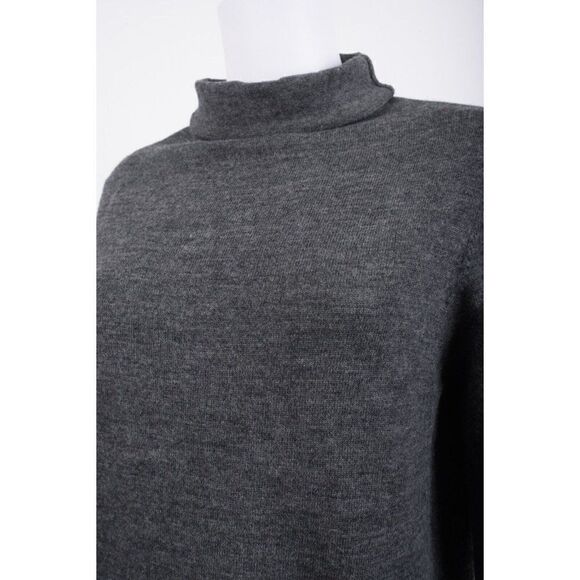 Vintage Tommy Hilfiger Womens Sweater L Gray Turtleneck merino wool Japan NWT - Picture 4 of 6